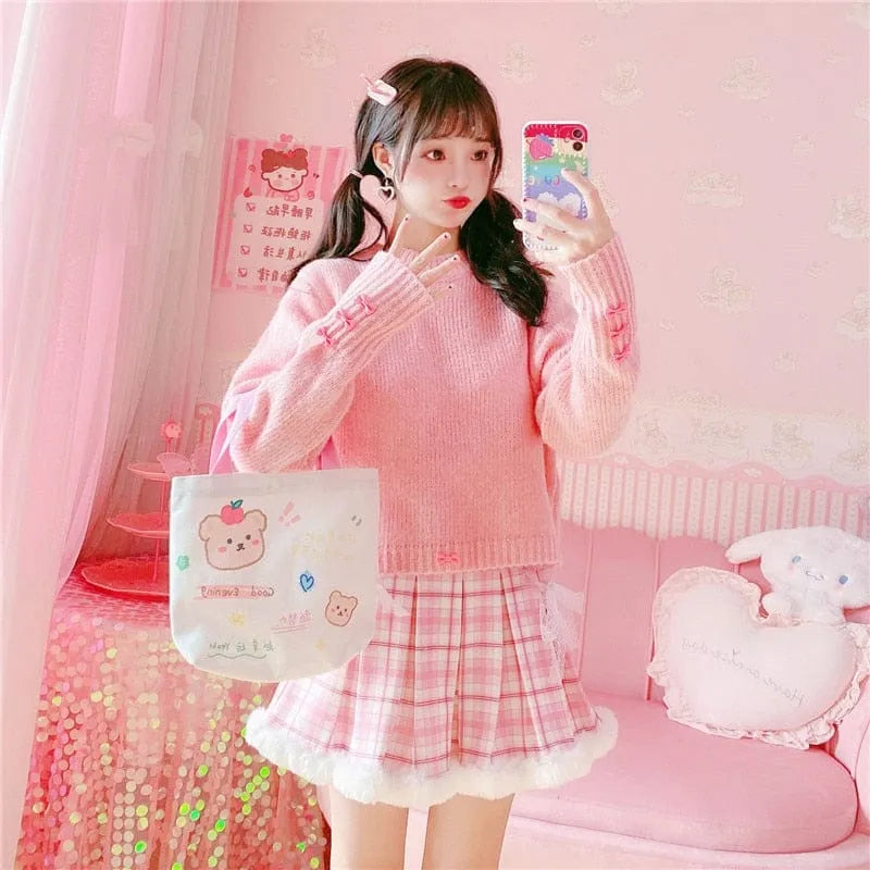 Snow Day Kawaii Candy Skirt - Bear Hugs