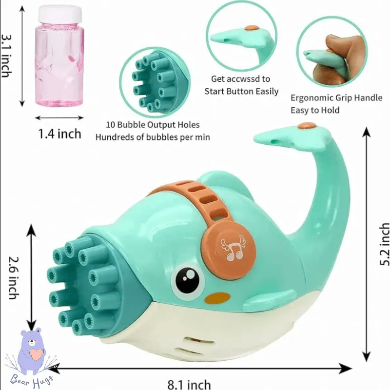 Soapy Dolphin Bubble Machine - Bear Hugs