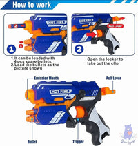 Soft Foam Blaster Gun (Set of 2) - Bear Hugs