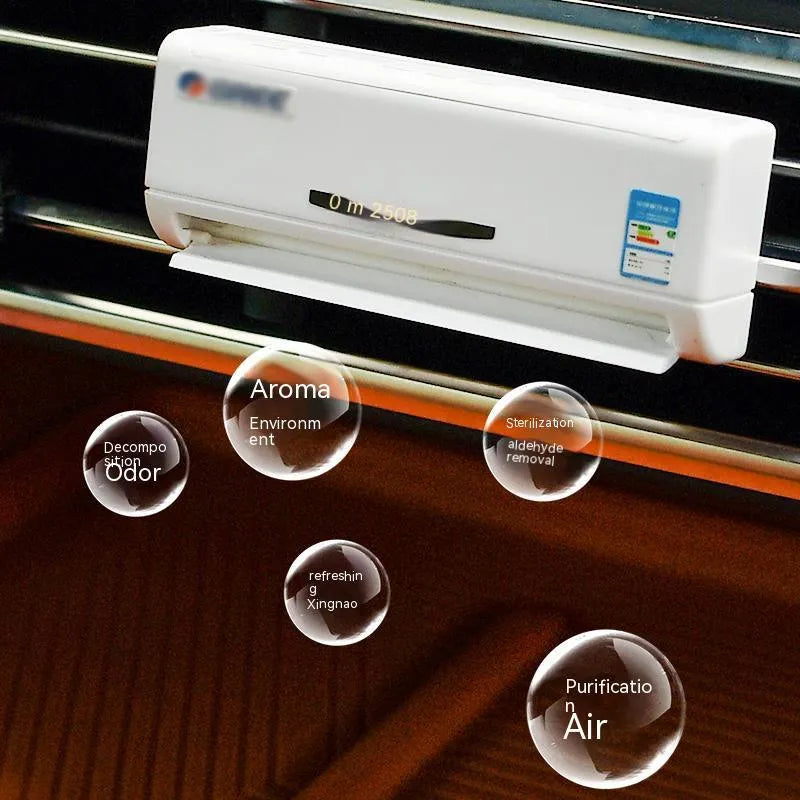 Solar Car Air Freshener + Mini Air Conditioner Combo - Bear Hugs