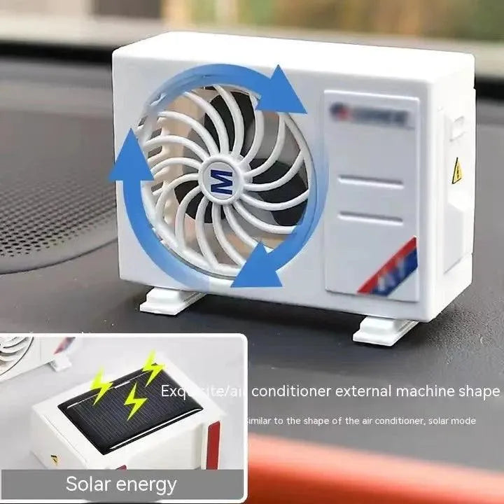 Solar Car Air Freshener + Mini Air Conditioner Combo - Bear Hugs