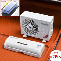 Solar Car Air Freshener + Mini Air Conditioner Combo - Bear Hugs