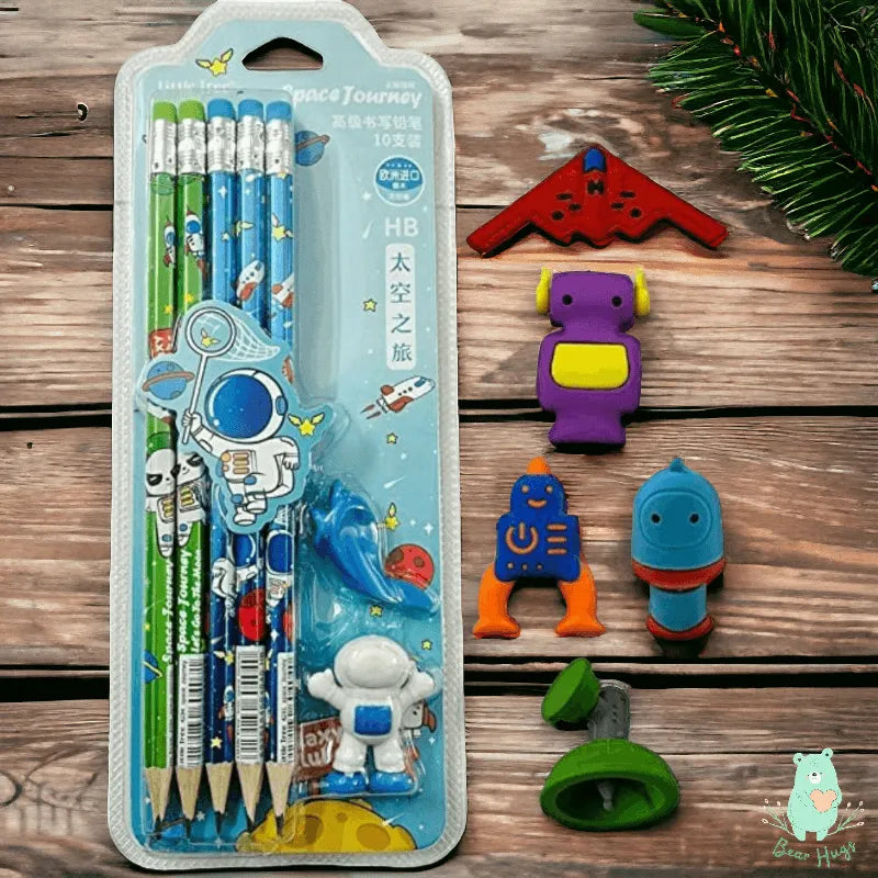 Space Themed Pencil Set - Bear Hugs