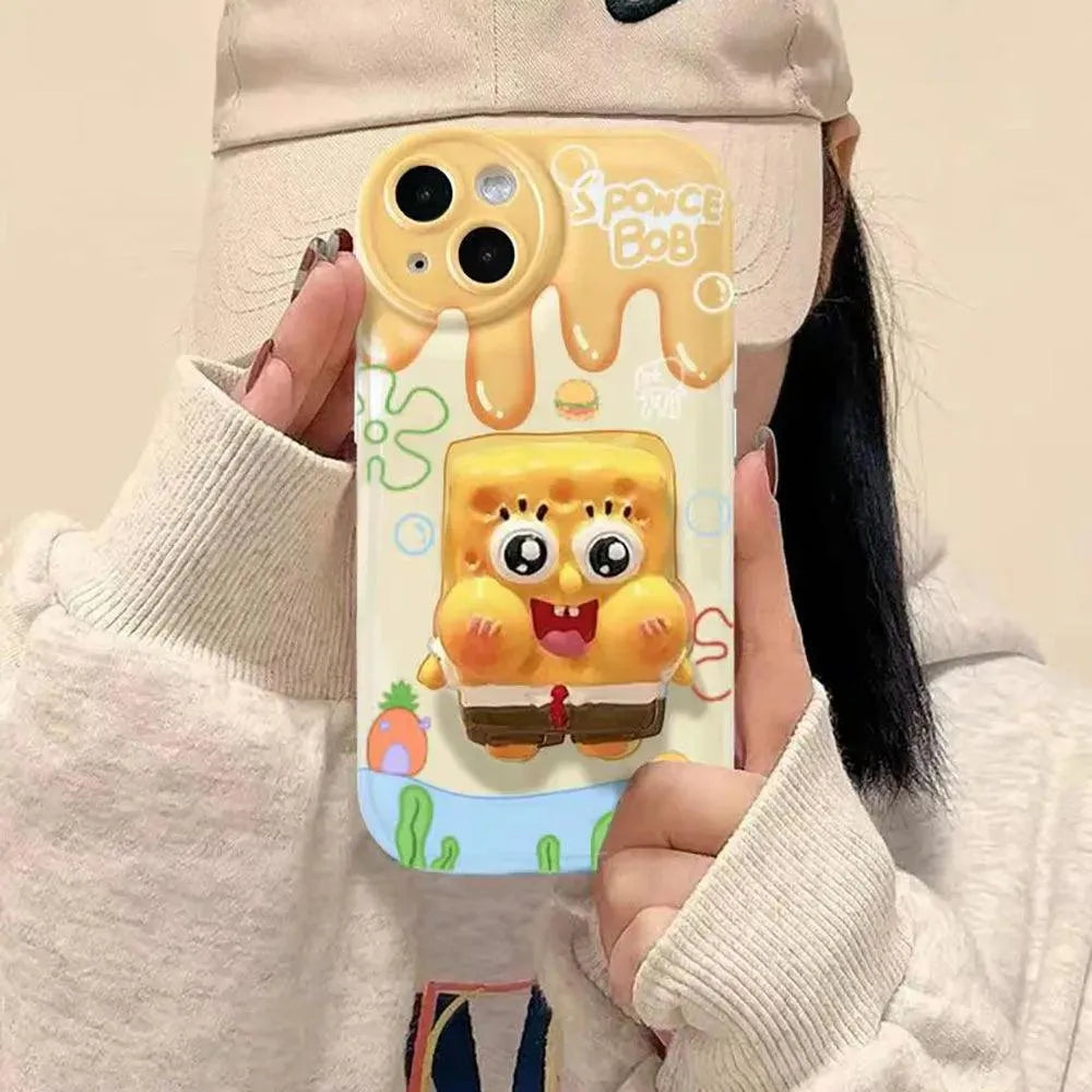 Spongebob Vivid Style Phone Case (For iPhones) - Bear Hugs