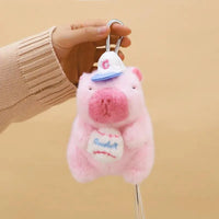 Sporty Capybara Pull Ball Plush Keychain - Bear Hugs