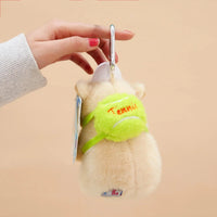 Sporty Capybara Pull Ball Plush Keychain - Bear Hugs