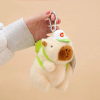 Sporty Capybara Pull Ball Plush Keychain - Bear Hugs