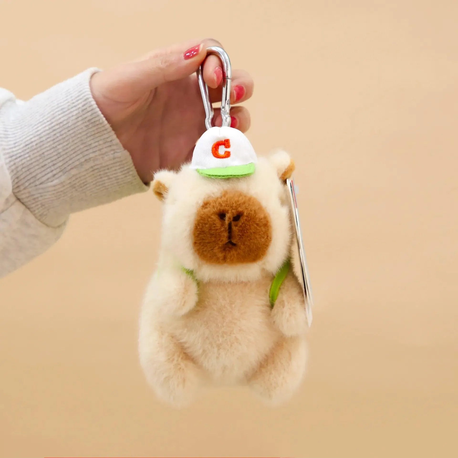 Sporty Capybara Pull Ball Plush Keychain - Bear Hugs