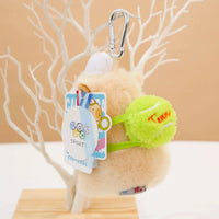 Sporty Capybara Pull Ball Plush Keychain - Bear Hugs