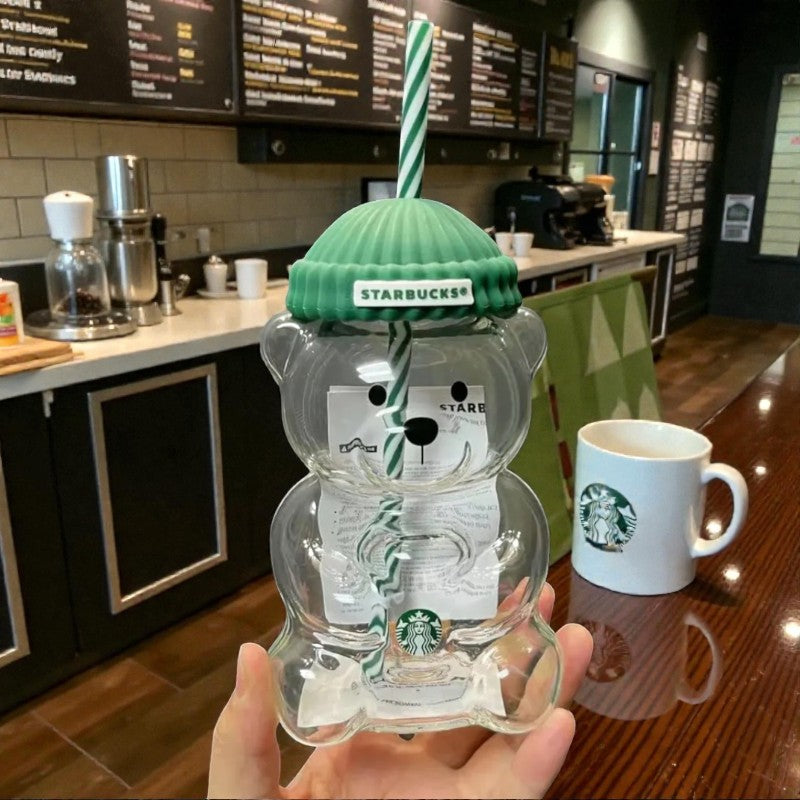 Starbucks Bearista Bear Glass Cup (20 oz)