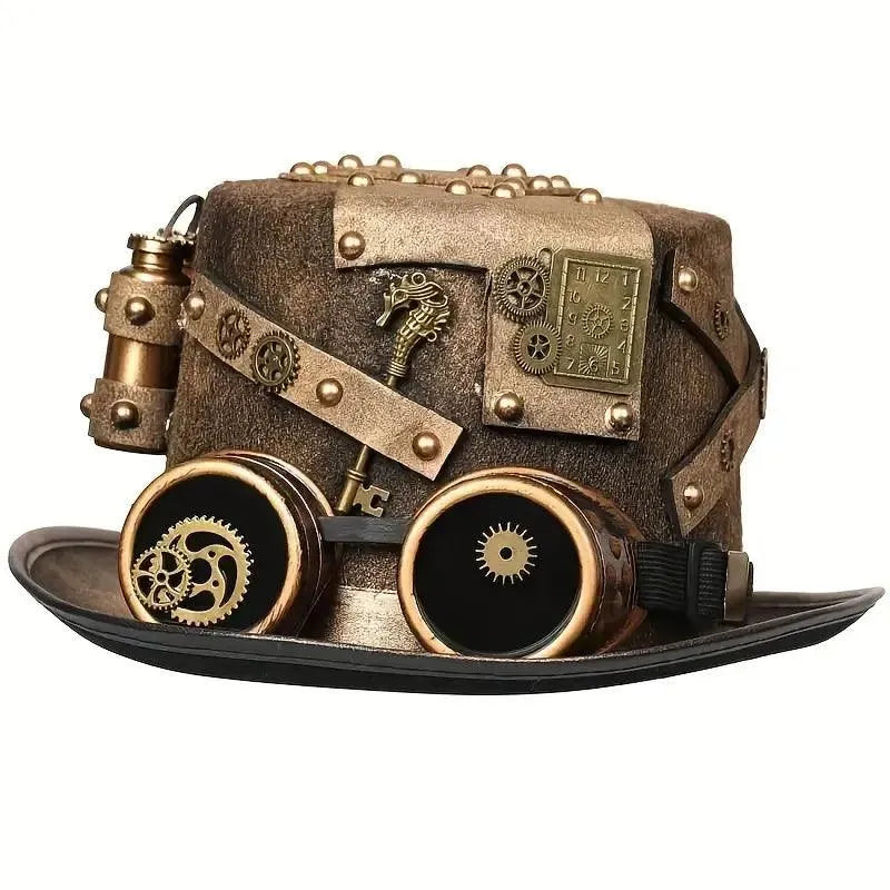 Steampunk Golden Hat with Goggles - Bear Hugs