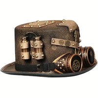 Steampunk Golden Hat with Goggles - Bear Hugs