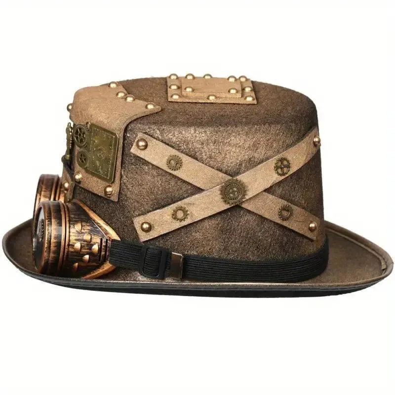 Steampunk Golden Hat with Goggles - Bear Hugs