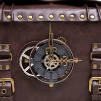 Steampunk Messenger Bag with Turnable Clock - Bear Hugs