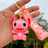 Stitch & Angel 3D Keychain - Bear Hugs