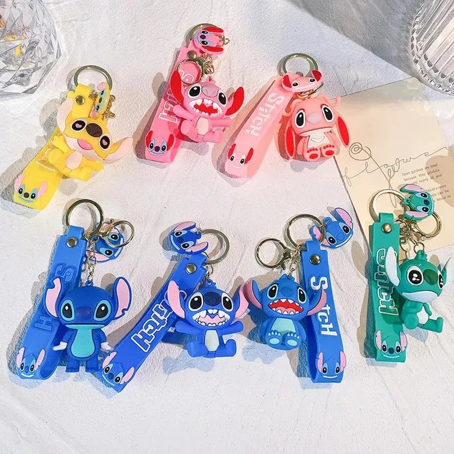 Stitch & Angel 3D Keychain - Bear Hugs