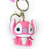 Stitch & Angel 3D Keychain - Bear Hugs