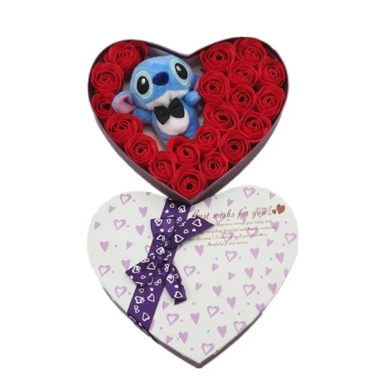 Stitch and Angel Rose Bouquet Plush - Bear Hugs