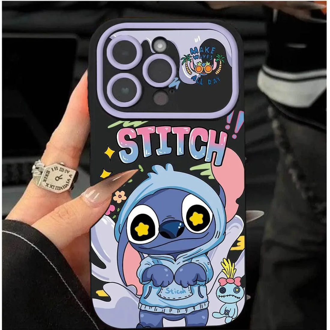 Stitch Hoodie Phone Case (For iPhones) - Bear Hugs