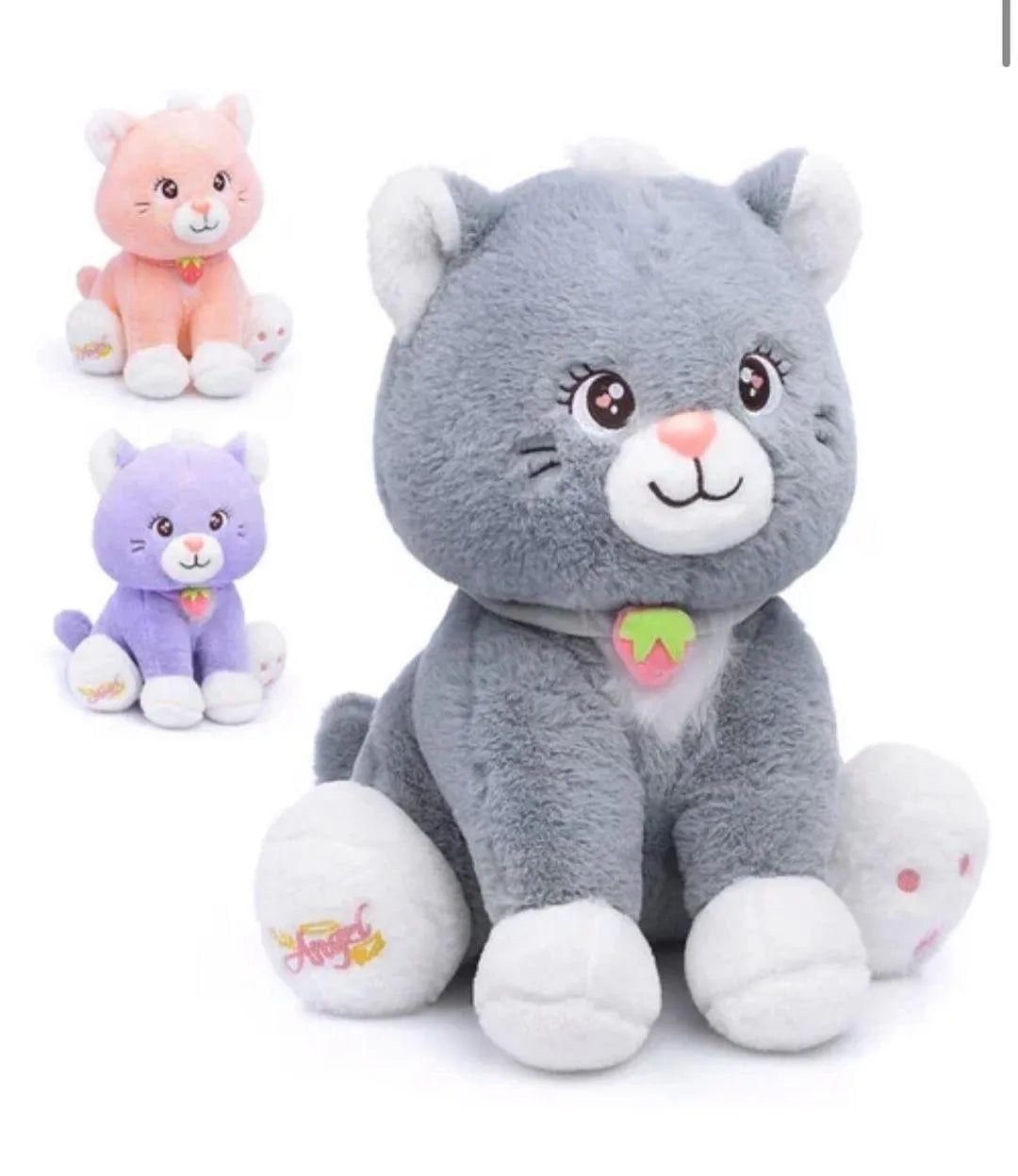 Strawberry Bell Cat Plushie - Bear Hugs