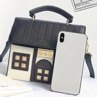 Stylish House Shaped Handbag - Bear Hugs