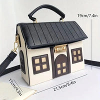 Stylish House Shaped Handbag - Bear Hugs