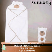 Sunnozy Hooded Baby Towels - Bear Hugs