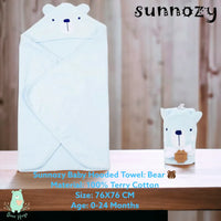 Sunnozy Hooded Baby Towels - Bear Hugs