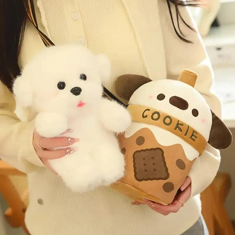 Tea Cup Dog Bag Plushie - Bear Hugs