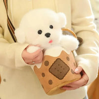 Tea Cup Dog Bag Plushie - Bear Hugs