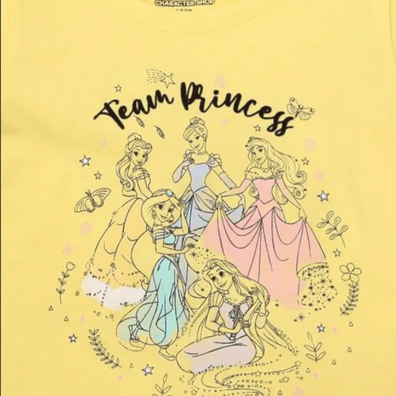 Team Princess Print Crew-Neck T-shirt - Bear Hugs