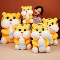 Tiger with Milk Bottle Plushie (35 cm) - Bear Hugs