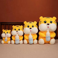 Tiger with Milk Bottle Plushie (35 cm) - Bear Hugs