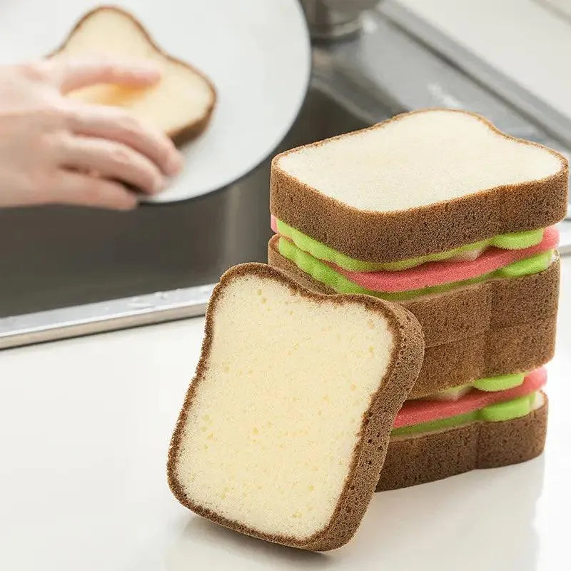 Toast Sandwich Dishwashing Sponge Scrub Wipe - Bear Hugs