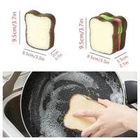 Toast Sandwich Dishwashing Sponge Scrub Wipe - Bear Hugs