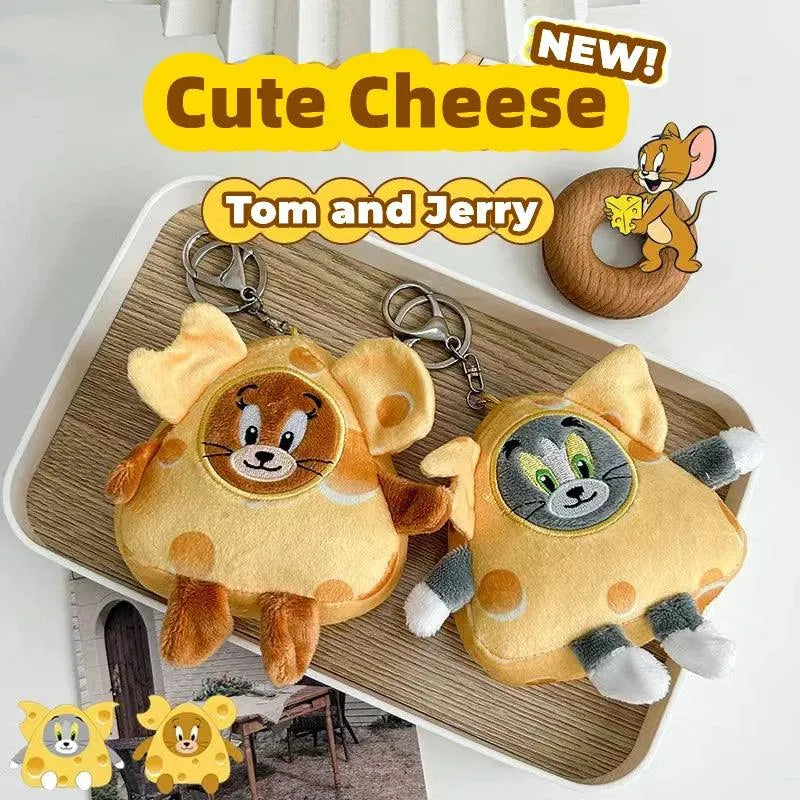 Tom & Jerry Cheese Block Plush Keychain - Bear Hugs