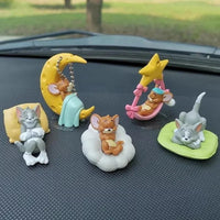 Tom Cat and Jerry Mouse Mini Car Ornament - Bear Hugs