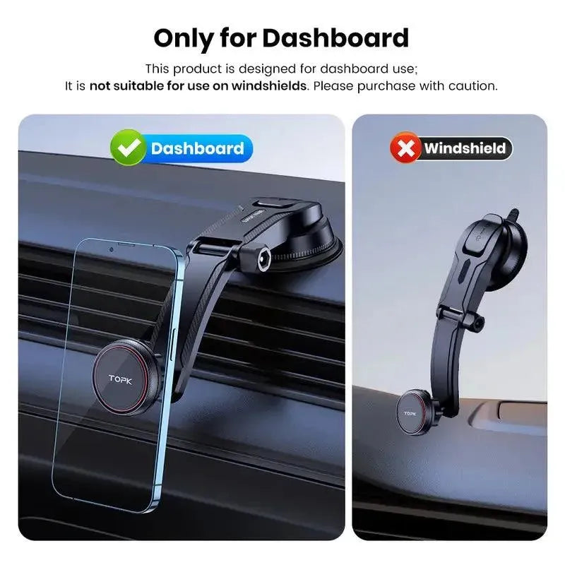 TOPK N52 Magnetic Car Phone Holder For Dashboard - Bear Hugs