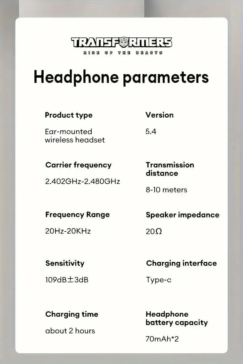 Transformers TF-T21 TWS Earphones - Bear Hugs