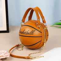 Trendy Basketball Shaped Crossbody Bag - Bear Hugs