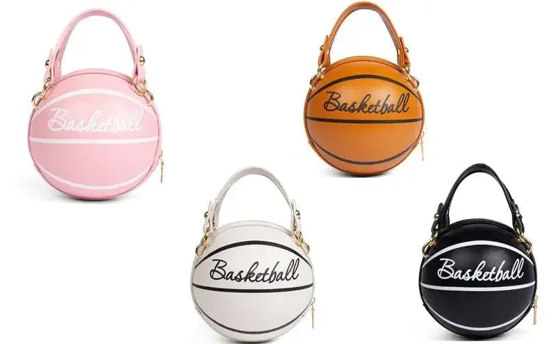 Trendy Basketball Shaped Crossbody Bag - Bear Hugs