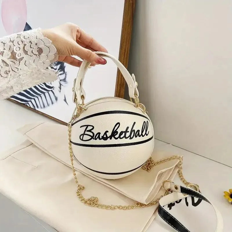 Trendy Basketball Shaped Crossbody Bag - Bear Hugs