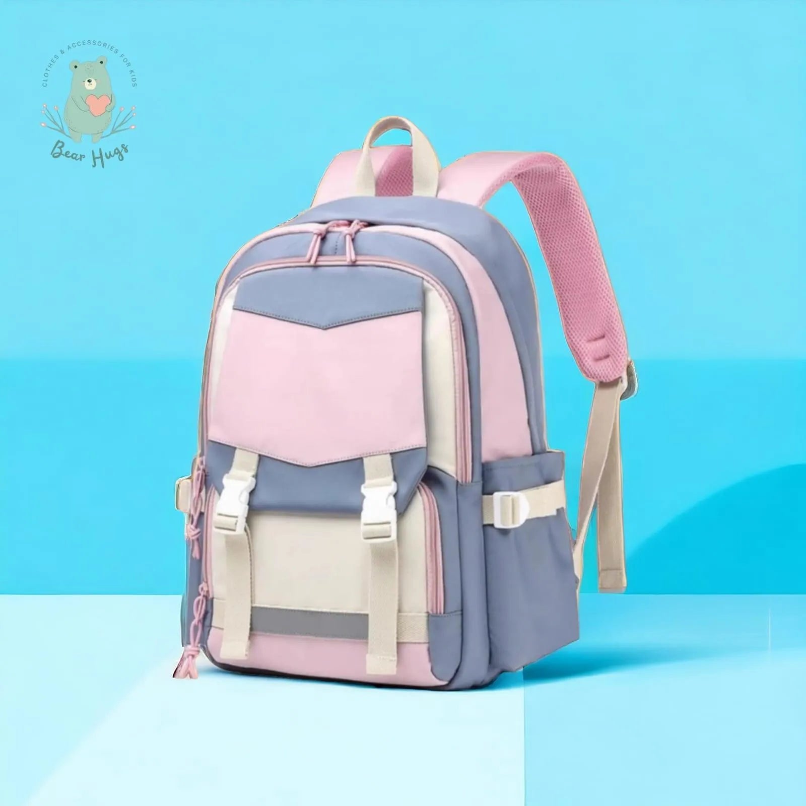 Trendy Pastel Hues Student Backpack - Bear Hugs