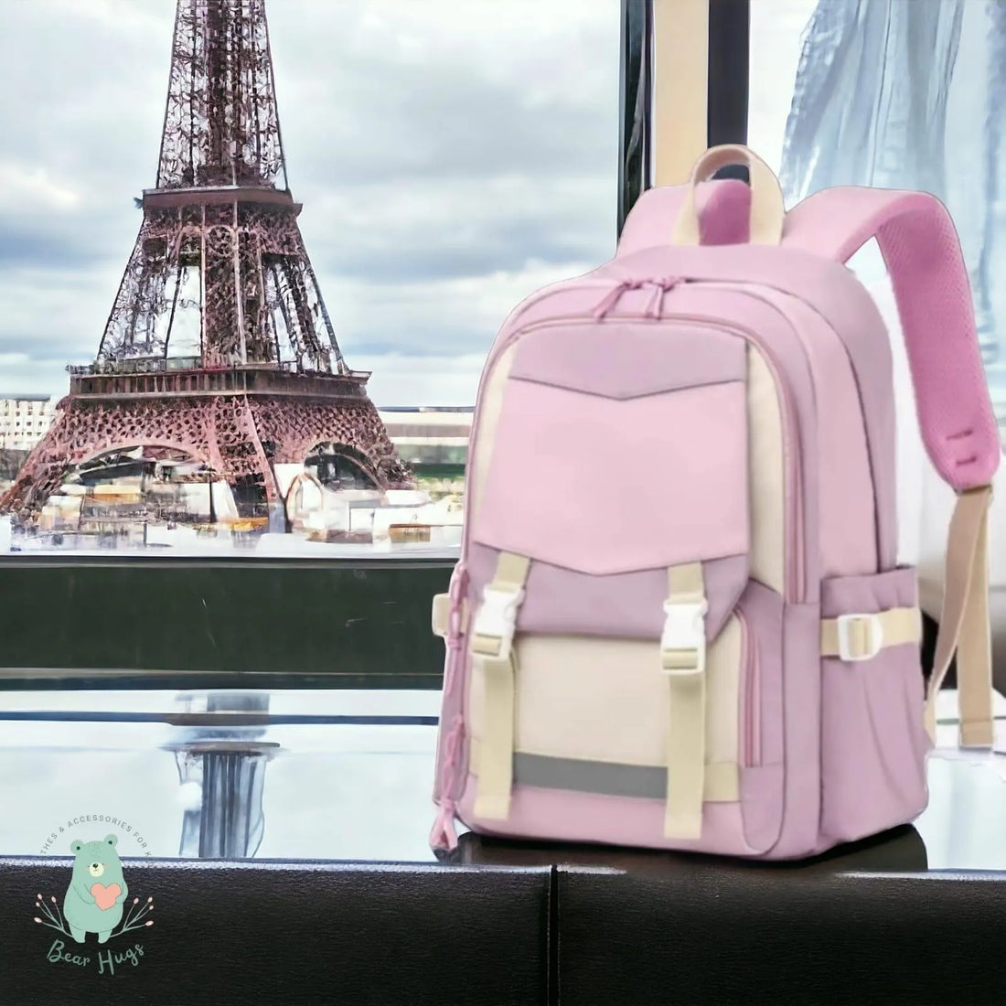 Trendy Pastel Hues Student Backpack - Bear Hugs