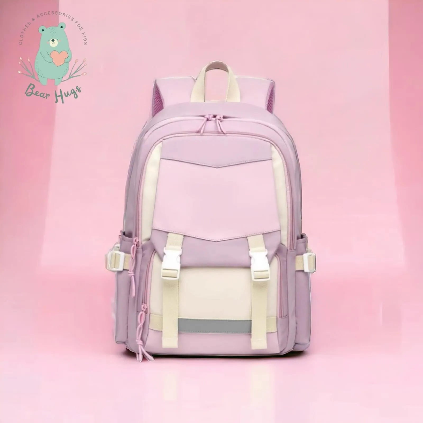 Trendy Pastel Hues Student Backpack - Bear Hugs