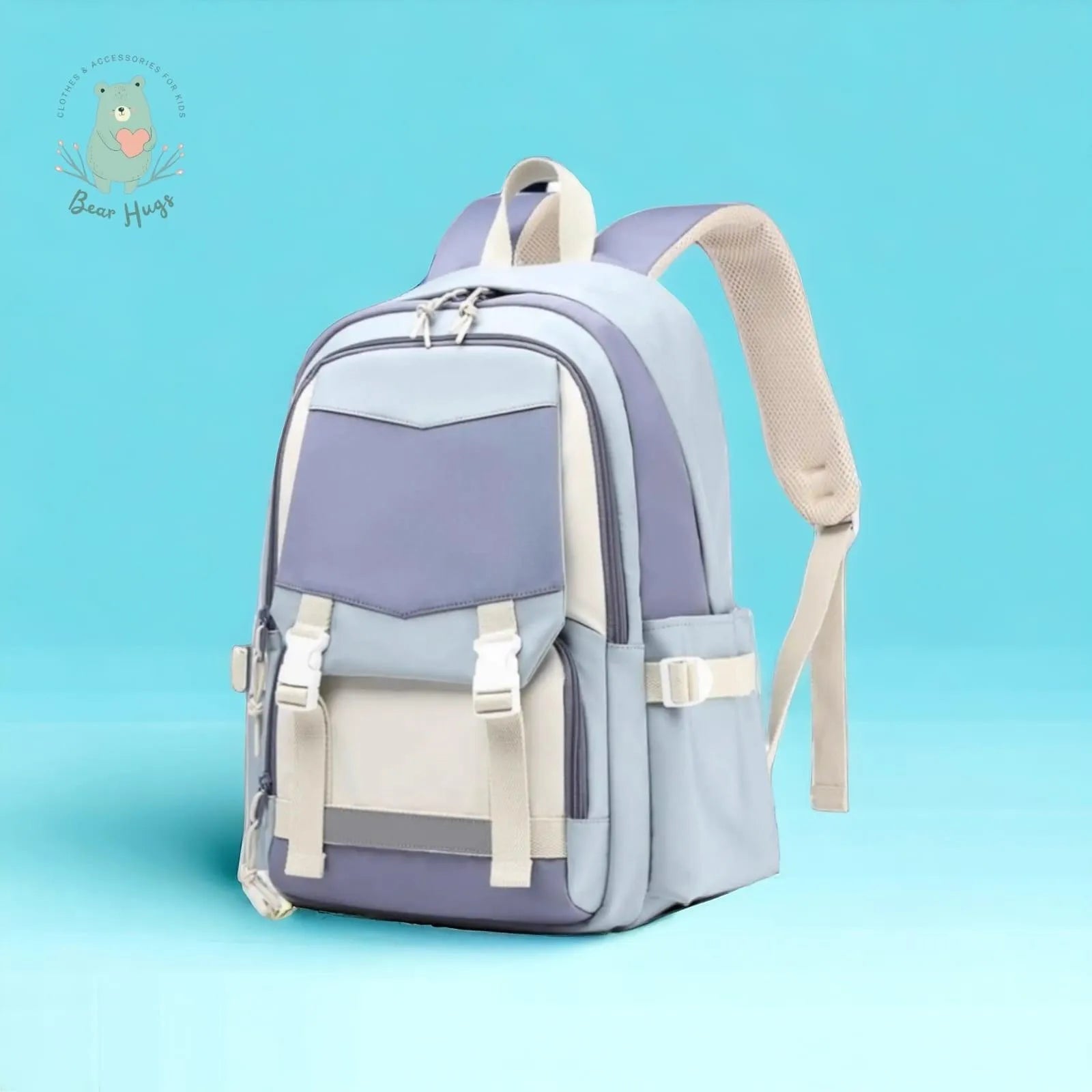 Trendy Pastel Hues Student Backpack - Bear Hugs