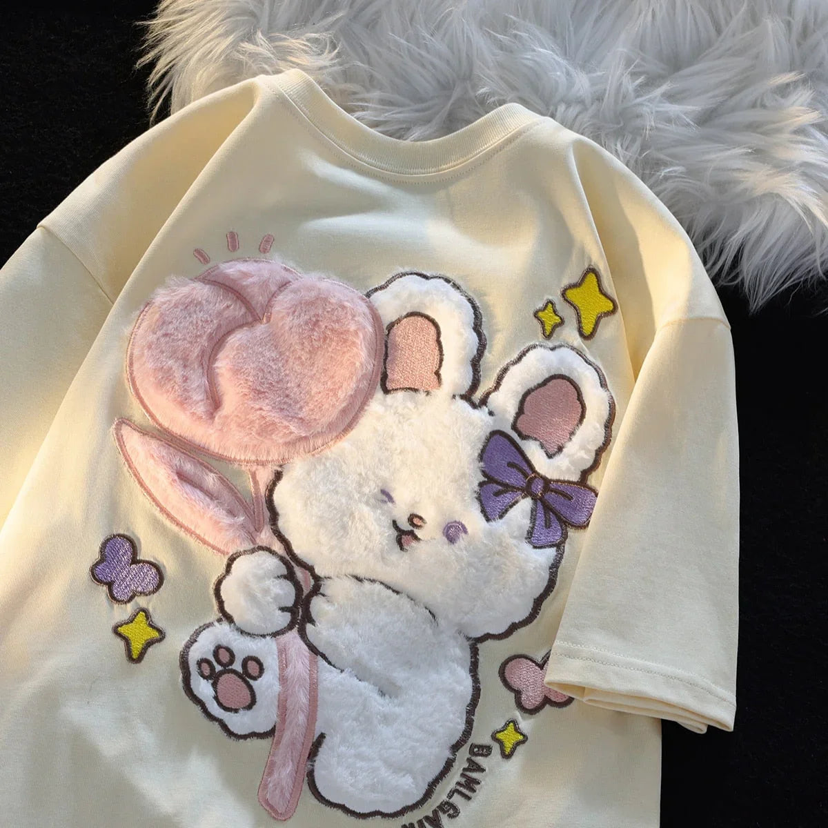 Tulip Bunny Fluffy Tee - Bear Hugs