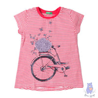 UCB Striped Crew-Neck T-shirt with Applique - Bear Hugs