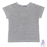 UCB Striped Round-Neck Top with Embellishments - Bear Hugs