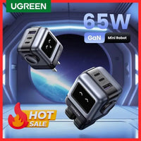 UGREEN 65W Mini Robot GAN Charger - Bear Hugs